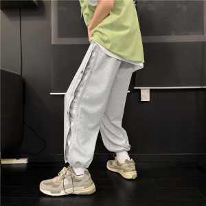 910A-G320-P40 港风春秋季男士运动休闲潮流休闲裤宽松束脚裤图片