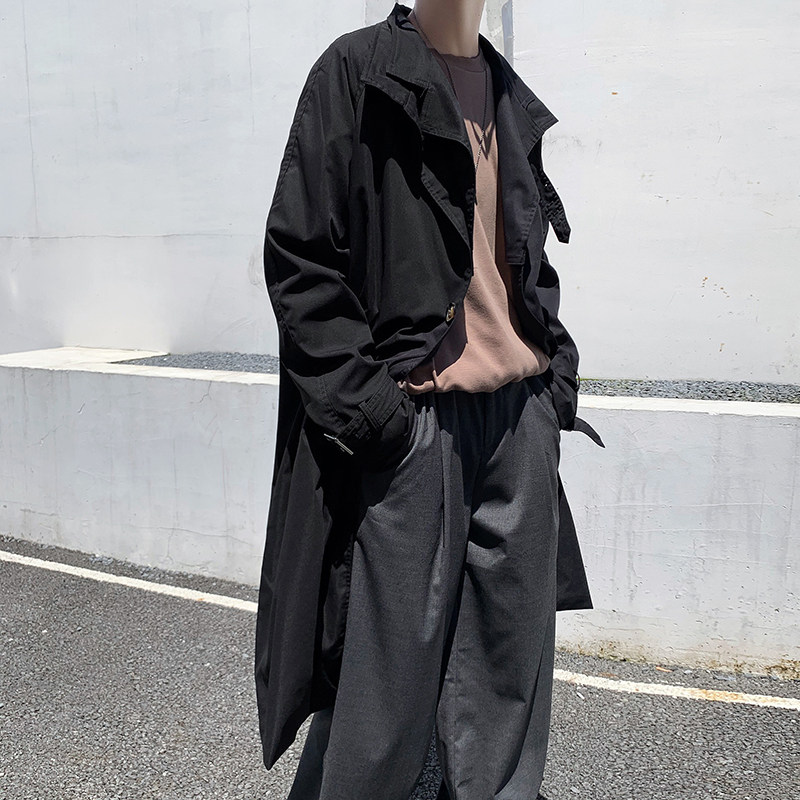 910A-Y33春装长款风衣情侣嘻哈潮流韩版宽松大码外套男,男装风衣,星座910A