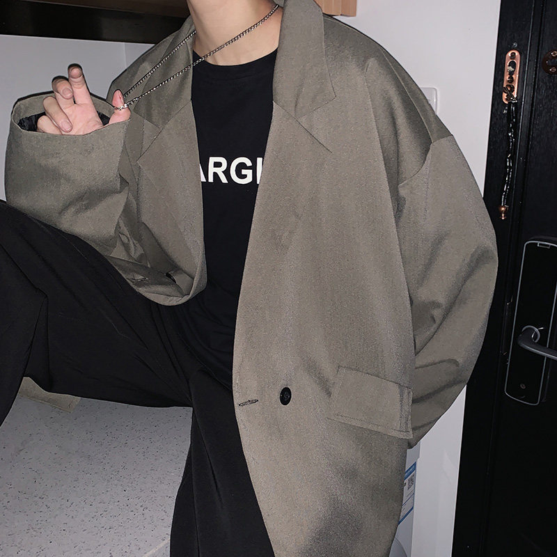 910A港风春秋新款纯色休闲情侣jk西装西服男女图片