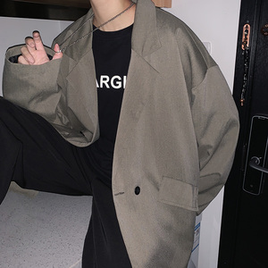 910A港风春秋新款纯色休闲情侣jk西装西服男女图片