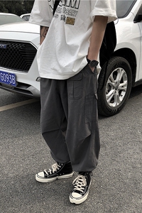 2021秋装新款韩版休闲复古工装裤街头直筒运动裤男 kz001图片
