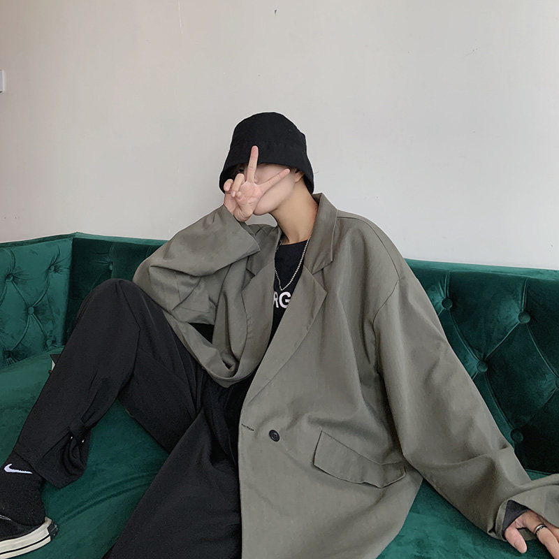 910A港风春秋新款纯色休闲情侣jk西装西服男女,男装西服,星座910A
