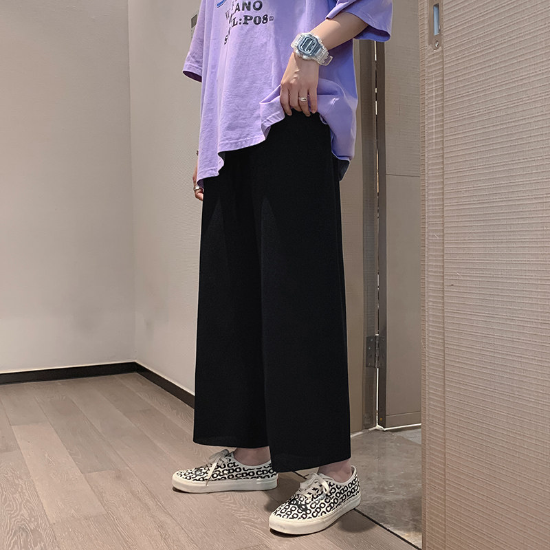 910A-B341P45春秋季新款纯色情侣宽松直筒运动休闲裤,男装休闲裤,星座910A