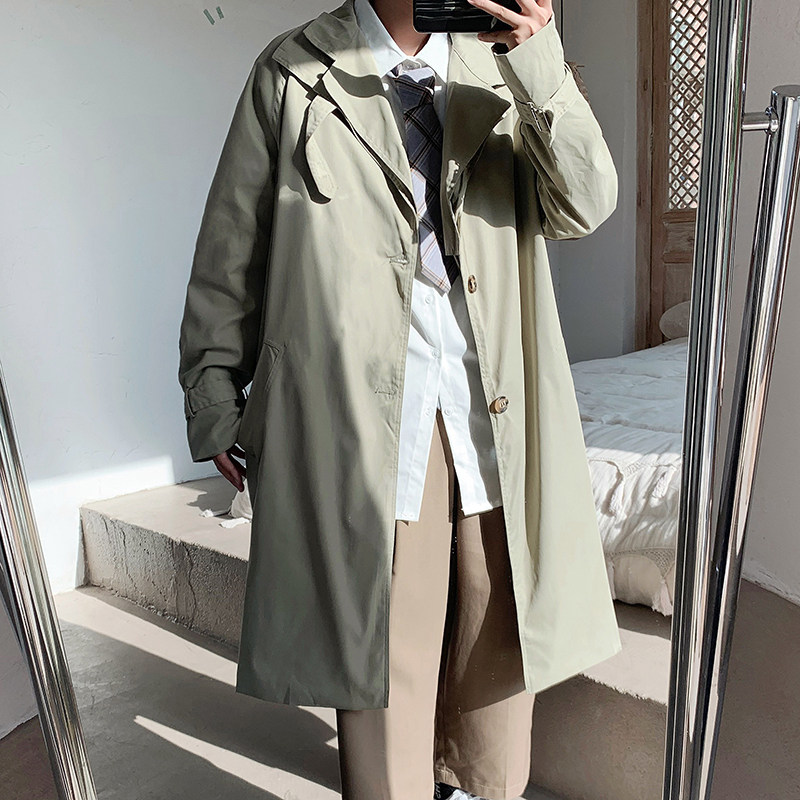 910A-Y33春装长款风衣情侣嘻哈潮流韩版宽松大码外套男,男装风衣,星座910A