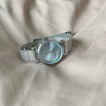 手表女款海蓝色少女学生初高中ins风时尚小表盘高级感电子高颜值