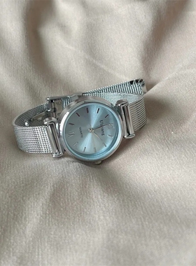 手表女款海蓝色少女学生初高中ins风时尚小表盘高级感电子高颜值