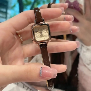 职场高颜值学生考试专用初高中小众复古中考高考石英 手表女士女款