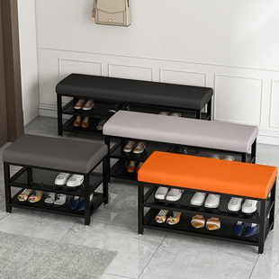 换鞋凳门口家用可坐可收纳鞋架入户门轻奢高级感长条进门穿鞋凳子