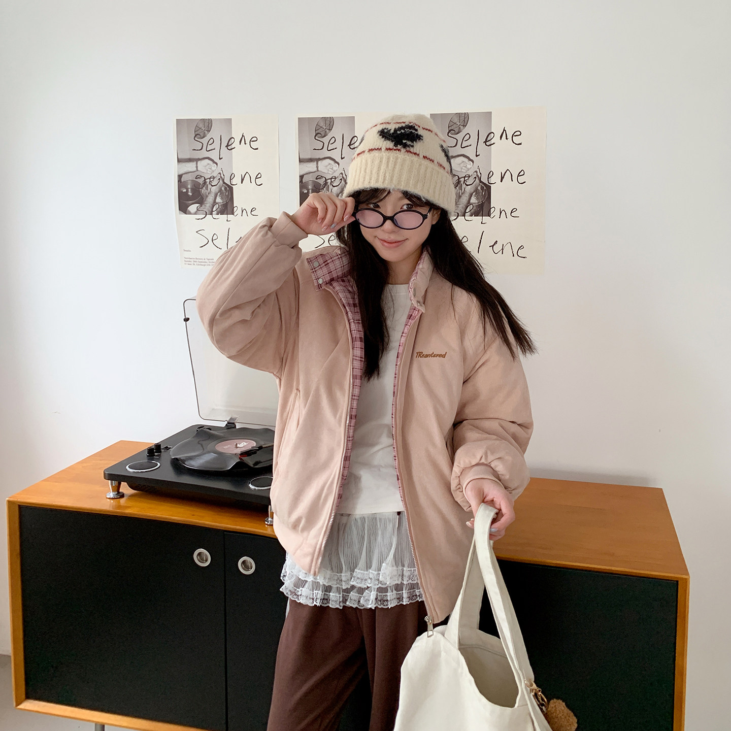 韩系轻薄立领短款棉服女冬季百搭