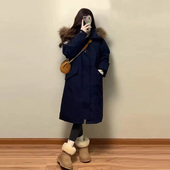 加厚宽松冬装 2025冬季 棉衣外套 过膝工装 棉袄大码 新款 棉服女中长款