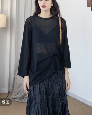 出口单 雨露麻防晒罩衫1163