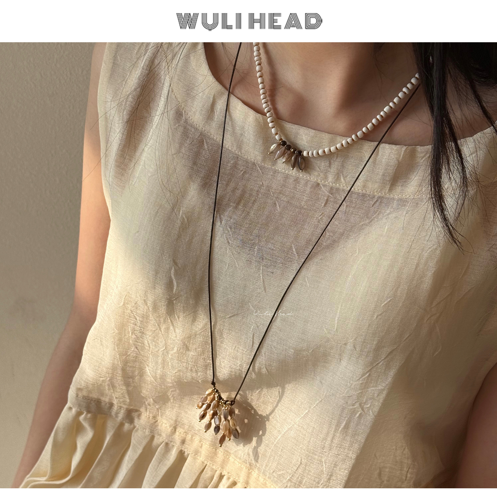 贝壳串珠长款三件组合