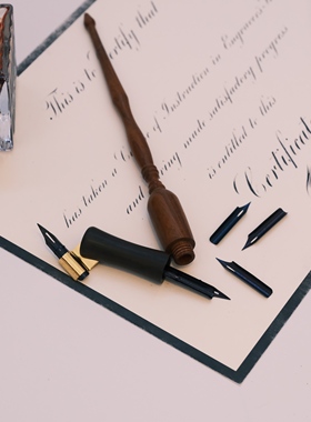 【储存笔尖斜杆】苏赞英文书法圆体花体eser成人练字衡水体复古