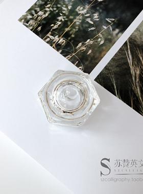 【墨水樽】透明墨水玻璃樽英文书法储墨器圆体花体ESER英语练字