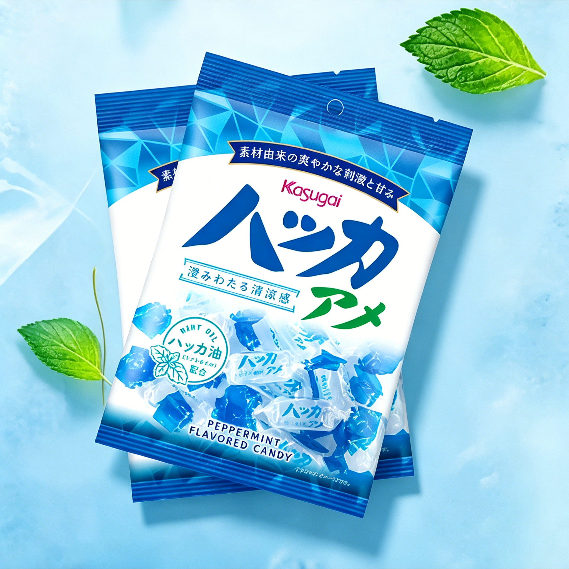 春日井薄荷糖硬糖果清凉喉糖薄荷喜糖kasugai水晶糖日本进口零食