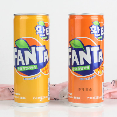 韩国Fanta/芬达橙味碳酸汽水饮料