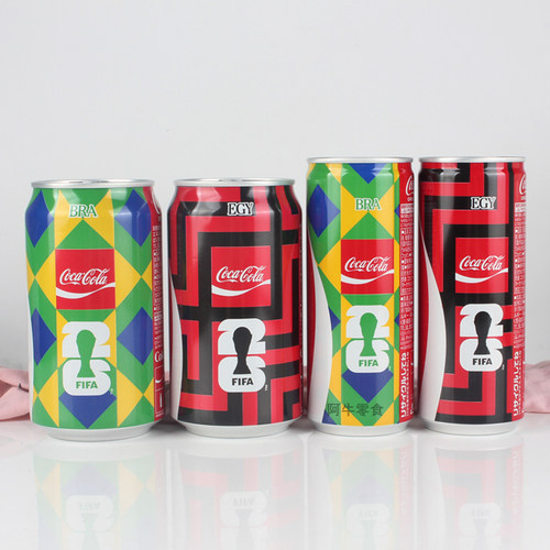 4罐 日本进口Coca－Cola/可口可乐FIFA足球世界杯收藏版碳酸饮料