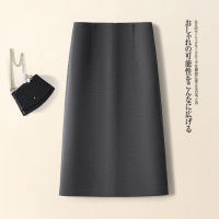Black woolen A-line skirt, half skirt, women's autumn and winter 2026 new style straight skirt, mid-length suit, petite figure-hugging skirt thumbnail 4