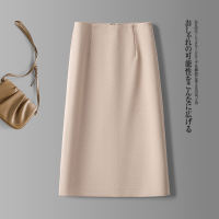 Black woolen A-line skirt, half skirt, women's autumn and winter 2026 new style straight skirt, mid-length suit, petite figure-hugging skirt thumbnail 3