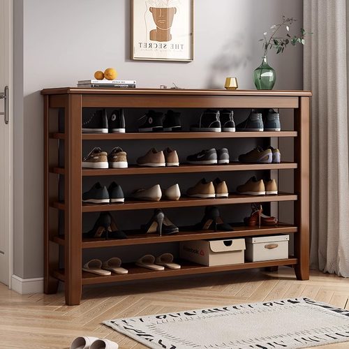 家用门口鞋架全实木多层收纳鞋柜现代新中式大容量玄关入户鞋架子