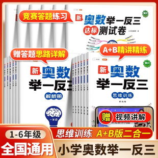 数学母题大全斗半匠 ab版 举一反三小学奥数2025新版 小学数学思维强化训练一二年级四五六年级上册下册数学拓展思维题解决问题人教版