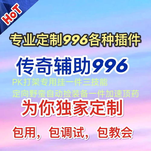 996传奇正版pk辅助 加速 一键三技能 定向野蛮 一键顶药 测试卡