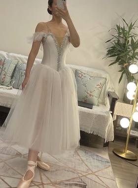 女童芭蕾舞长款纱裙蓬蓬裙演出服