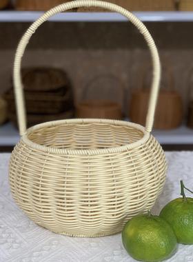 HL15直径17X13X全高30CM纯手工编零食收纳篮 小清新家居插花花篮