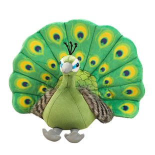 仿真蓝孔雀毛绒玩具公仔绿孔雀玩偶家居摆件装饰娃娃野生鸟类标本