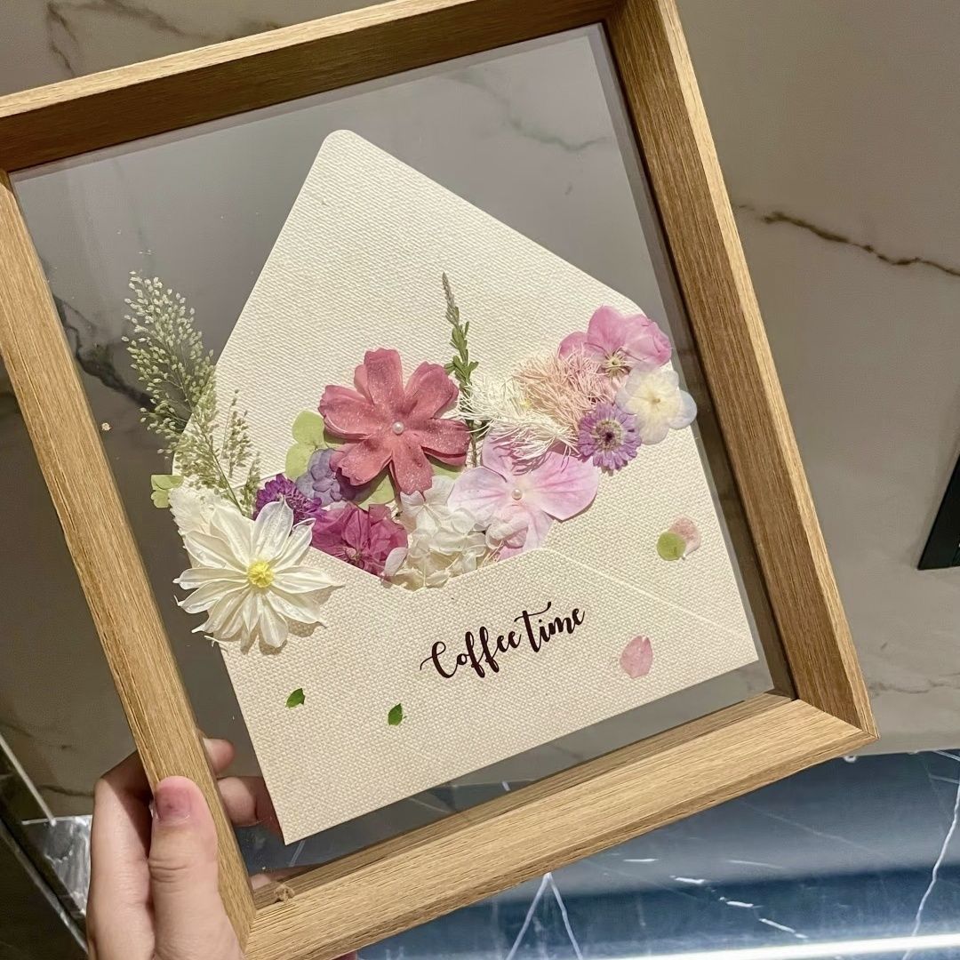 DIY相框干花材料包七夕情人节情侣摆件装饰品团建暖场活动手工