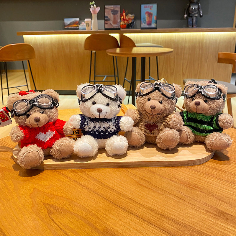 可爱卡通毛绒小熊公仔钥匙扣学生书包挂件情侣女生挂饰生日小礼品