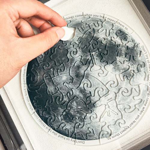 亚克力月亮透明拼图月球小摆件