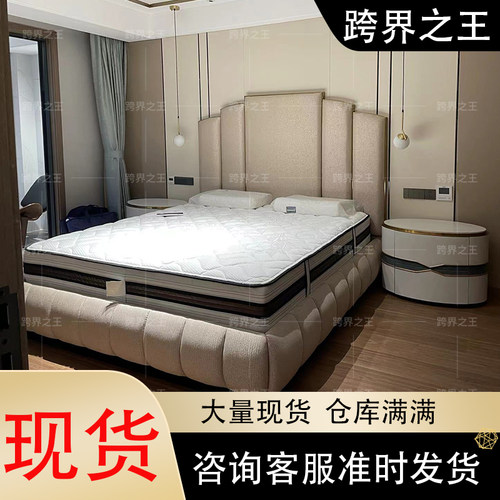 拉卡萨lacasa家具安德卧室双人床原厂布艺婚床1.51.8米2米床马丁