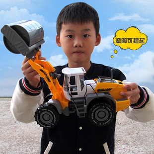 压路机玩具3岁男孩超大号钻地车仿真工程车惯性行驶儿童6岁挖掘机