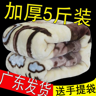 双层加厚拉舍尔毛毯单双人珊瑚绒毯冬季午睡盖毯学生宿舍毛毯被子