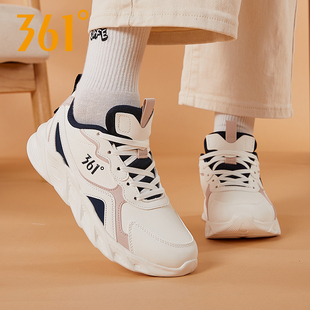 361女鞋官方皮面运动鞋20255秋季新款跑步鞋旗舰店正品女款休闲鞋