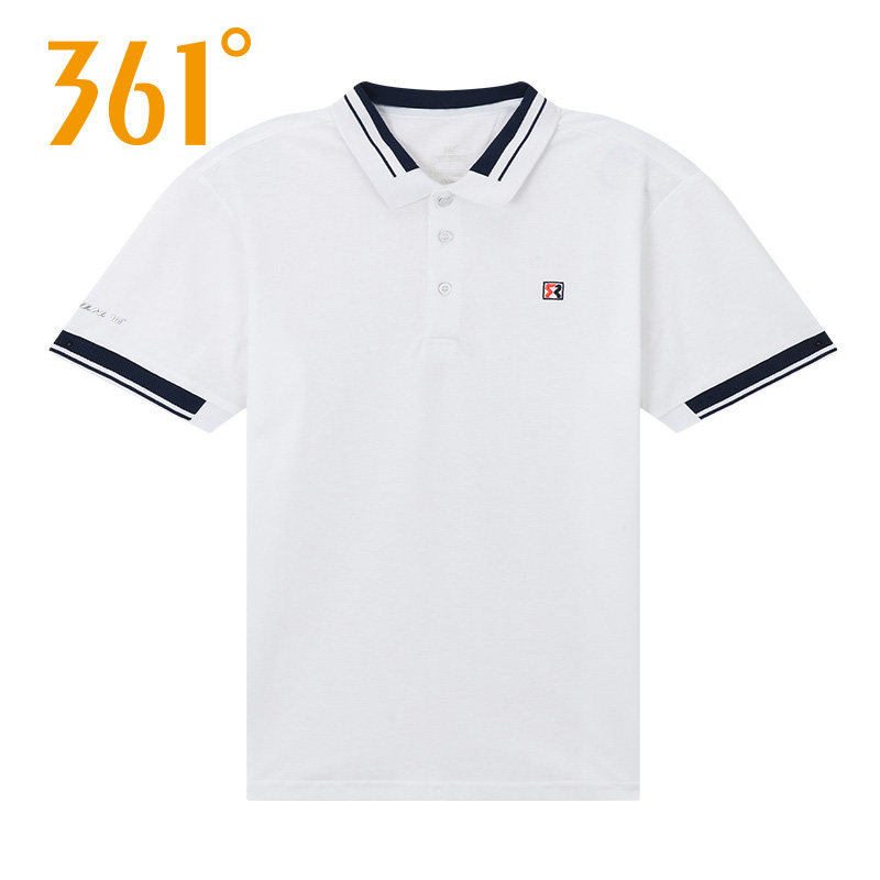 361男装运动t恤男2022夏季新款休闲polo衫361度翻领透气短袖男
