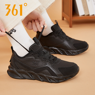 361官方女鞋运动鞋2025新款旗舰店跑步鞋女款正品皮面防水休闲鞋