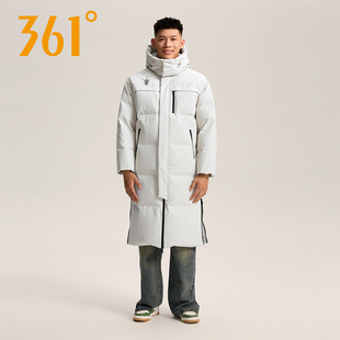 约基奇联名361官方正品过膝长羽绒服男加厚保暖羽绒大衣552541314