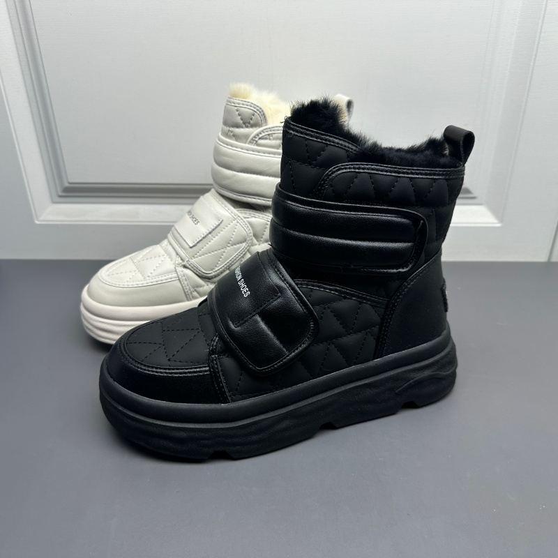 上口真毛加棉加厚保暖短筒棉靴