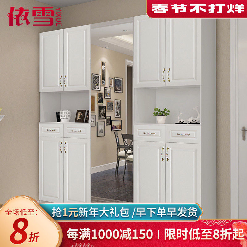 依雪现代简约鞋柜玄关柜隔断一体靠墙家用门口入户衣帽柜定制欧式|msdalam kategori perabot kediaman, kabinet, kotak kasut - dari Buy2taobao.com untuk memberikan perkhidmatan ejen Taobao profesional membeli