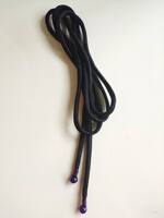 Silk, mulberry silk, pure black jacquard, Chinese-style waist rope belt, jade bead pendant (1.85 meters) thumbnail 3