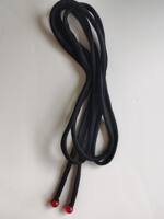 Silk, mulberry silk, pure black jacquard, Chinese-style waist rope belt, jade bead pendant (1.85 meters) thumbnail 2