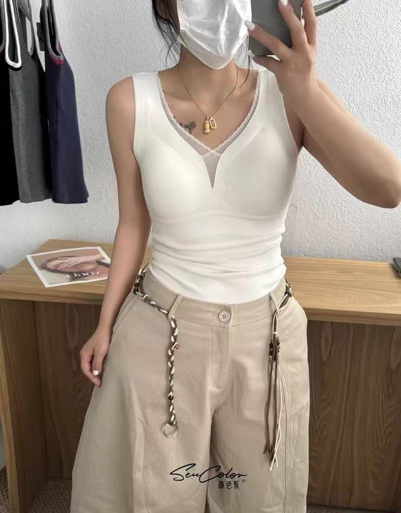 性感深V蕾丝边保暖背心冬季德绒蚕丝带胸垫收副乳可拆卸内搭内衣,女装/女士精品,大码内搭,淘宝优惠券,粉丝福利购,淘宝优惠卷