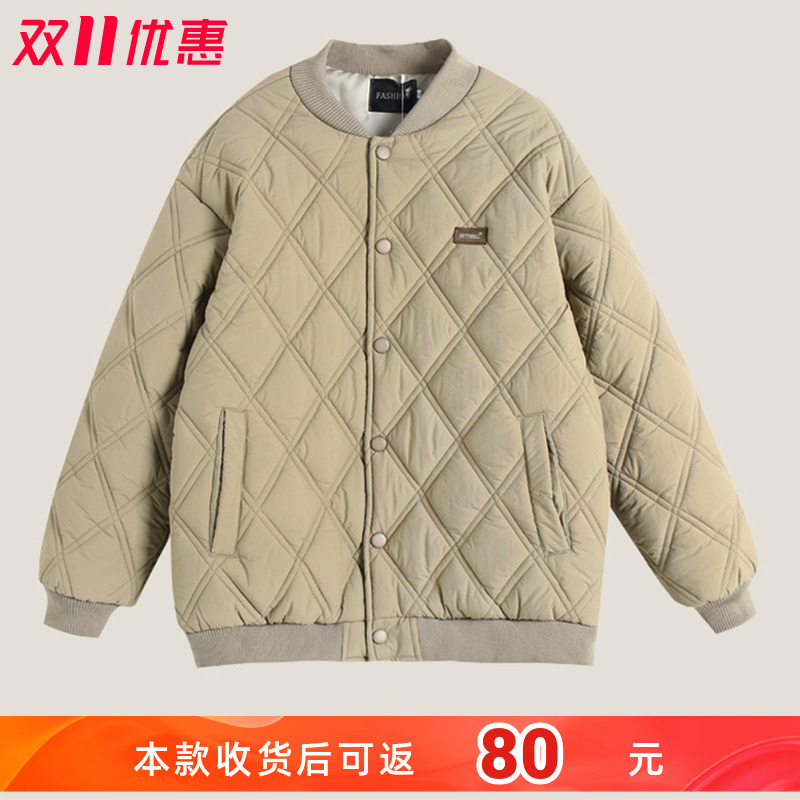 棒球服厚实棉服情侣装冬季