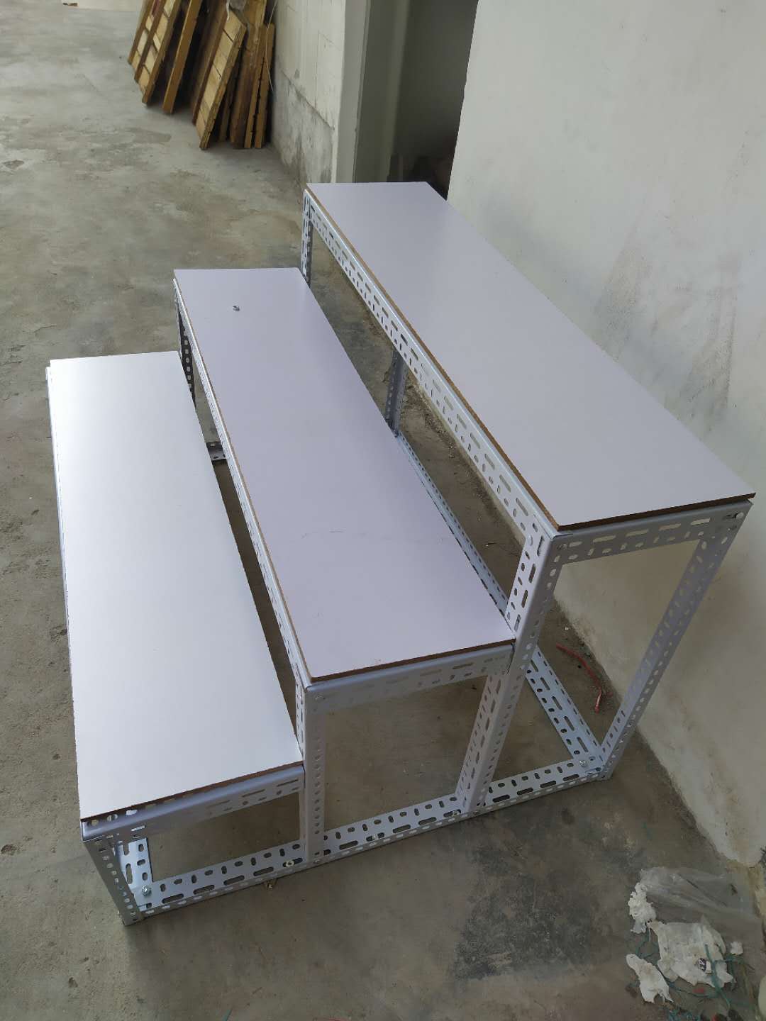 梯形货架台阶粮油水果月饼日用品花店展示架角钢花架礼品架金蛋架