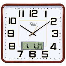 康巴丝挂钟客厅方形钟表现代简约时尚挂表家用静音时钟挂墙石英钟