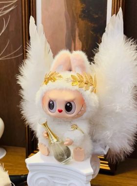 49labubu可口可乐娃衣联名拉布布搪胶衣服v1v2帽子心动马卡龙17cm