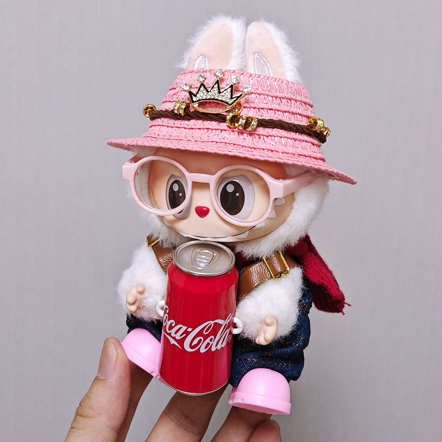 49labubu娃衣一二三代拉布可乐系列娃衣sport背带裤鞋子套装娃衣