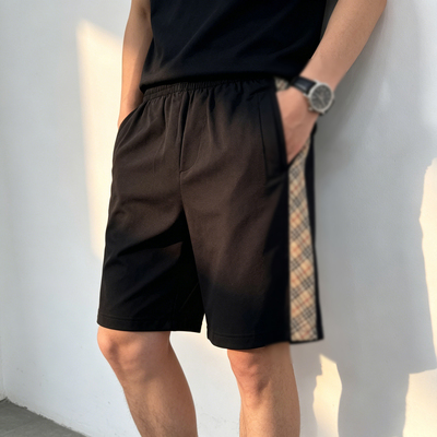 SEASONMARK格纹休闲短裤